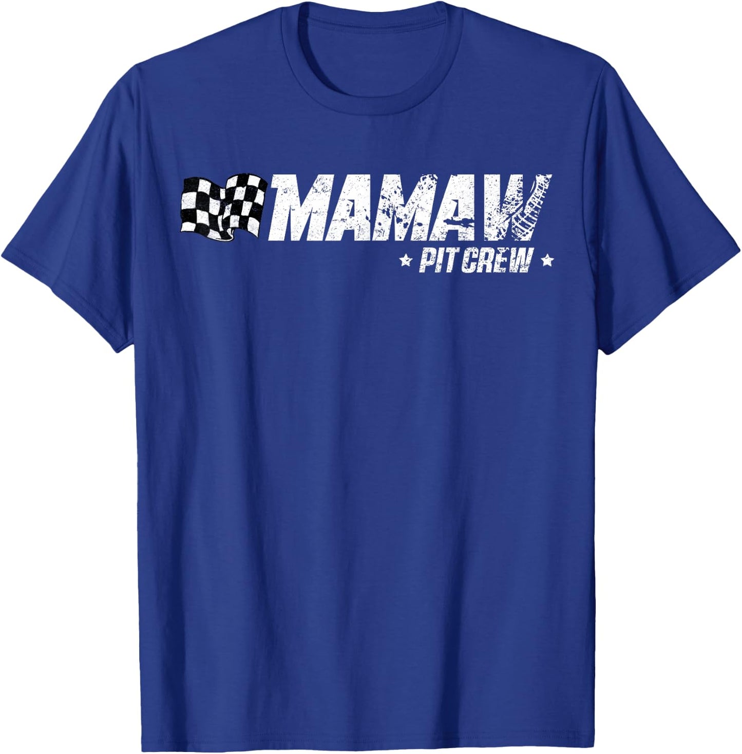 Mamaw Pit Crew Race Car Birthday Family Racing T-Shirt - T-Shirt | Royal