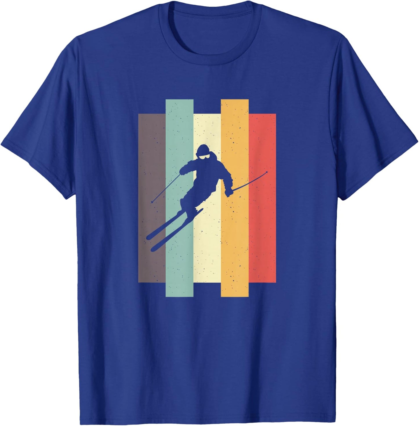 Skier Skiing Après Ski Retro , black T-Shirt - T-Shirt | Royal