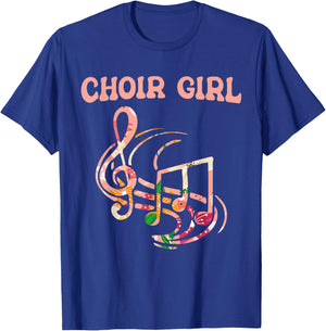 Choir Girl Singing Choir Rehearsal Choir Singer Choir T-Shirt - T-Shirt | Royal
