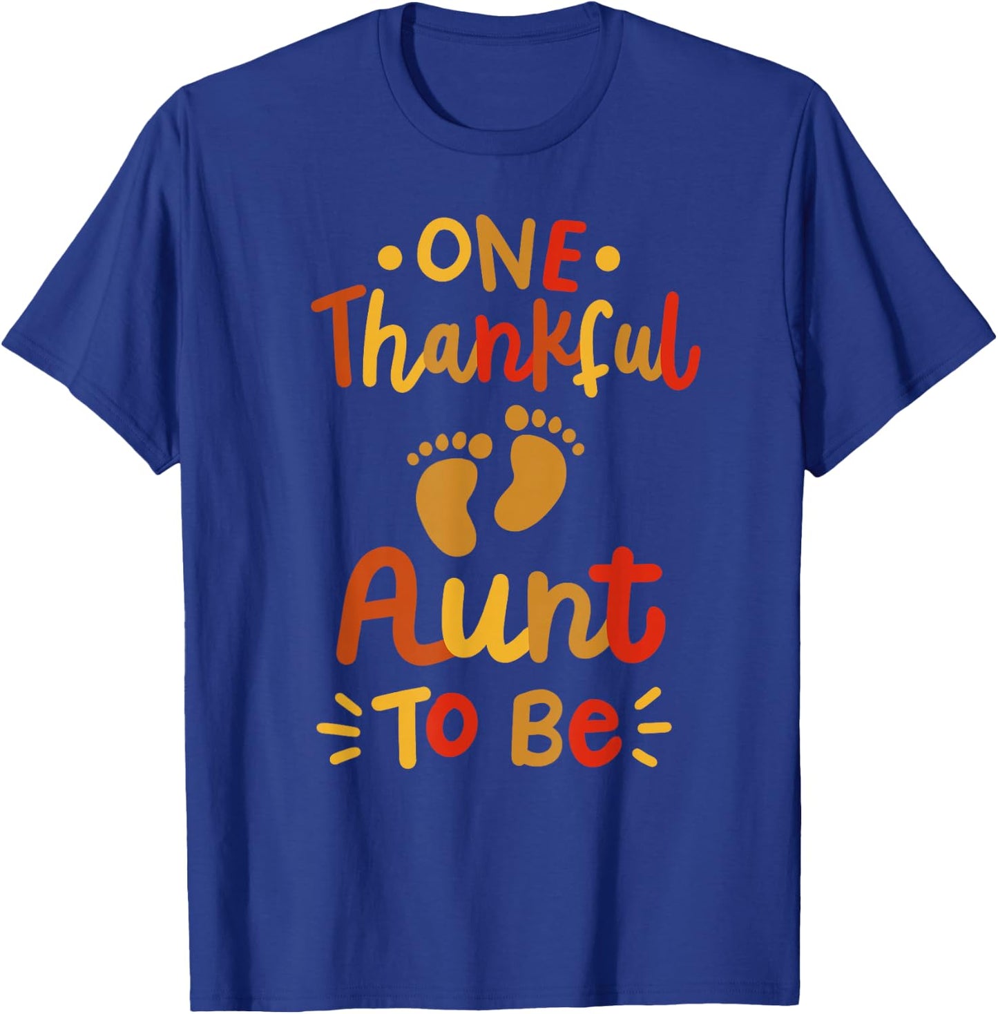 Thanksgiving Family Pregnancy Announcement Thankful Aunt T-Shirt - T-Shirt | Royal