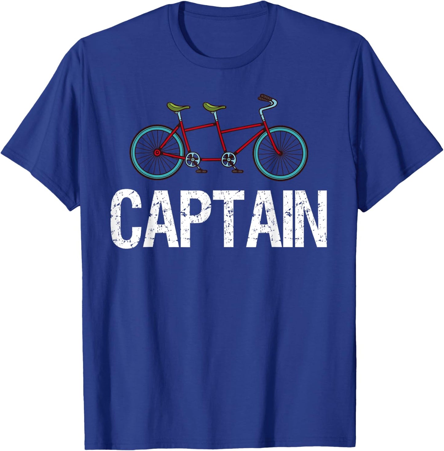 Tandem Bike Captain Gifts Bicycle Cycling T-Shirt - T-Shirt | Royal