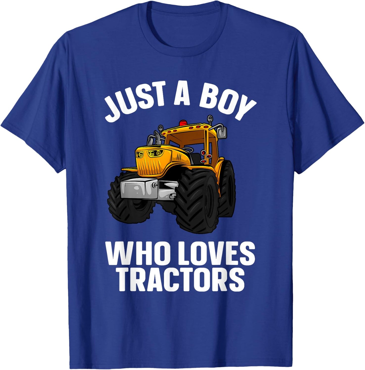 Funny Tractor Design Boys Farm Vehicle Tractor Lover T-Shirt - T-Shirt | Royal