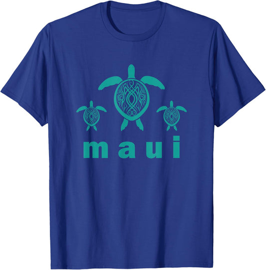 Maui Hawaii Sea Turtles Hawaiian Scuba Diving Souvenir T-Shirt - T-Shirt | Royal