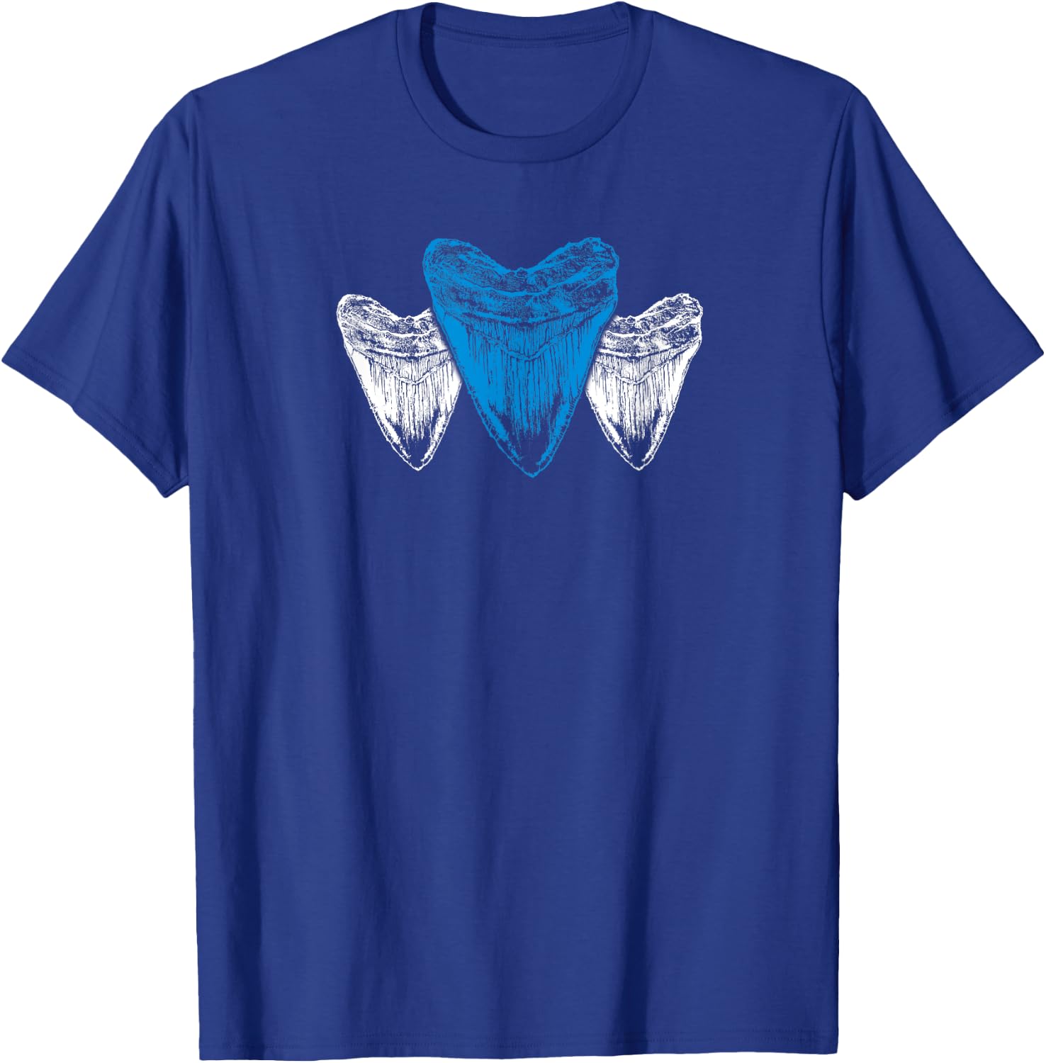 Megalodon fossil teeth T-Shirt - T-Shirt | Royal