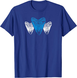Megalodon fossil teeth T-Shirt - T-Shirt | Royal