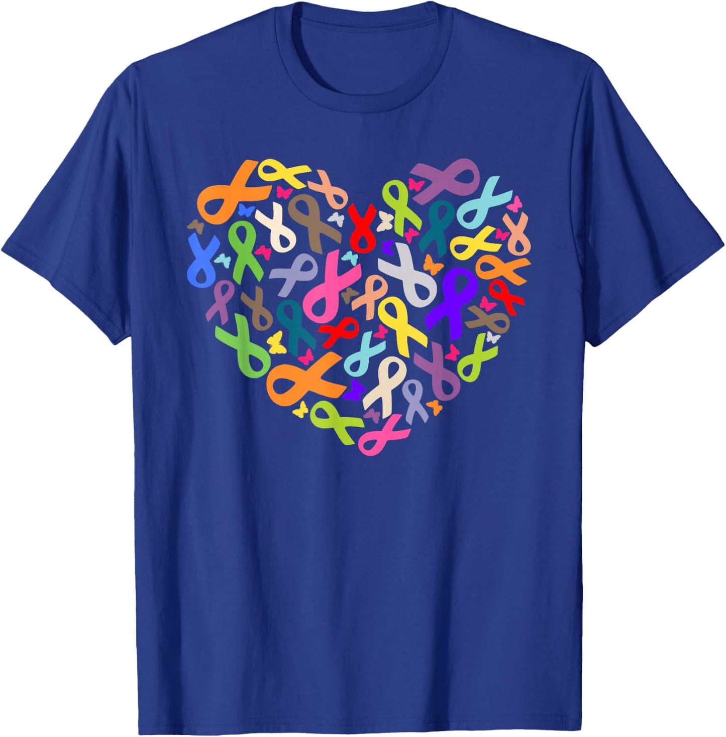 Cancer Sucks In Every Color Shirt Cancer Ribbon Colors T-Shirt - T-Shirt | Royal