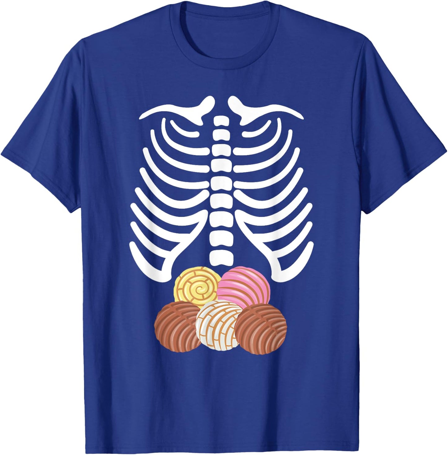 Skeleton Rib Cage with Mexican Pan Dulce Concha T-Shirt - T-Shirt | Royal