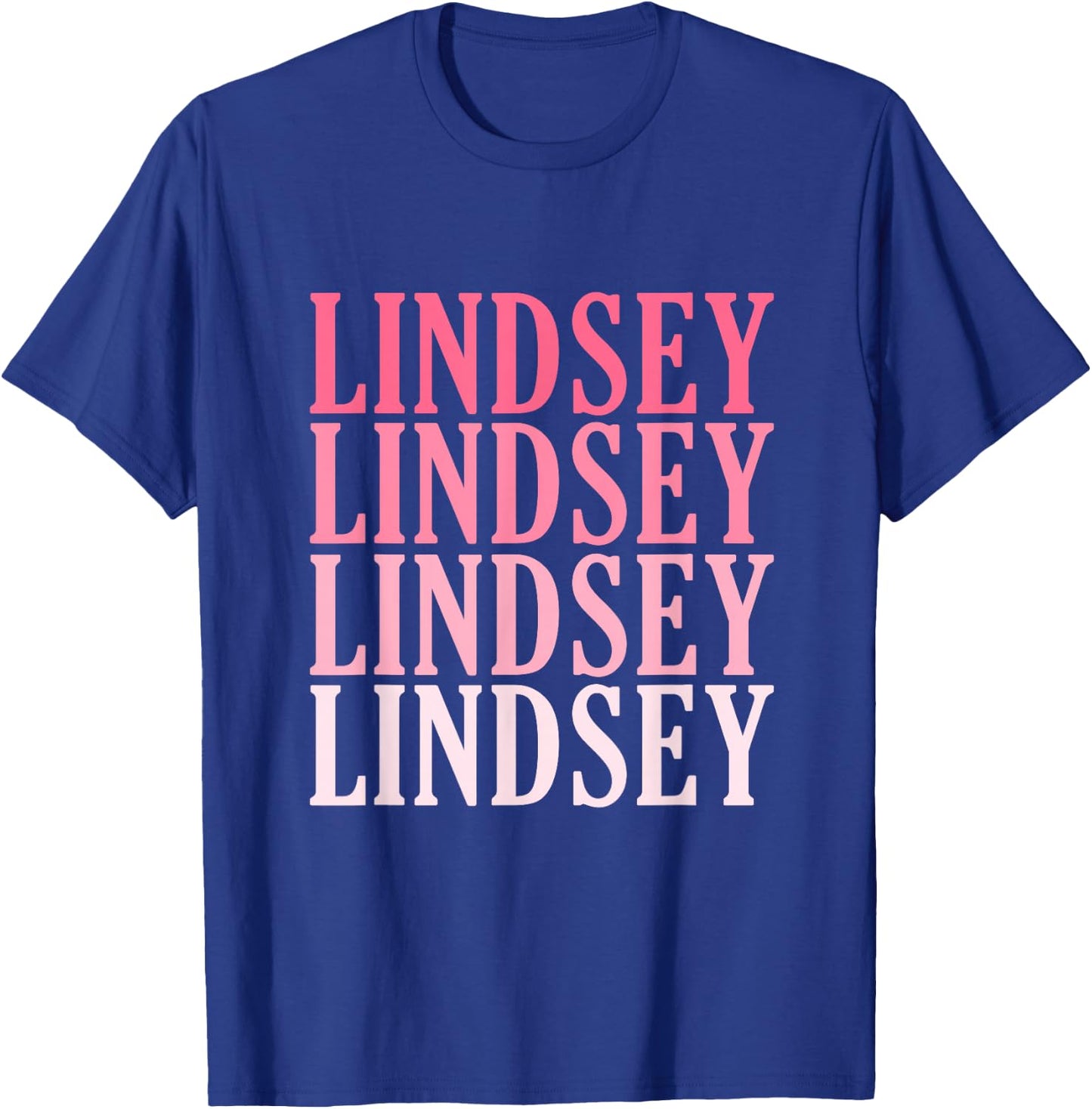 Retro Custom First Name Lindsey T-Shirt - T-Shirt | Royal