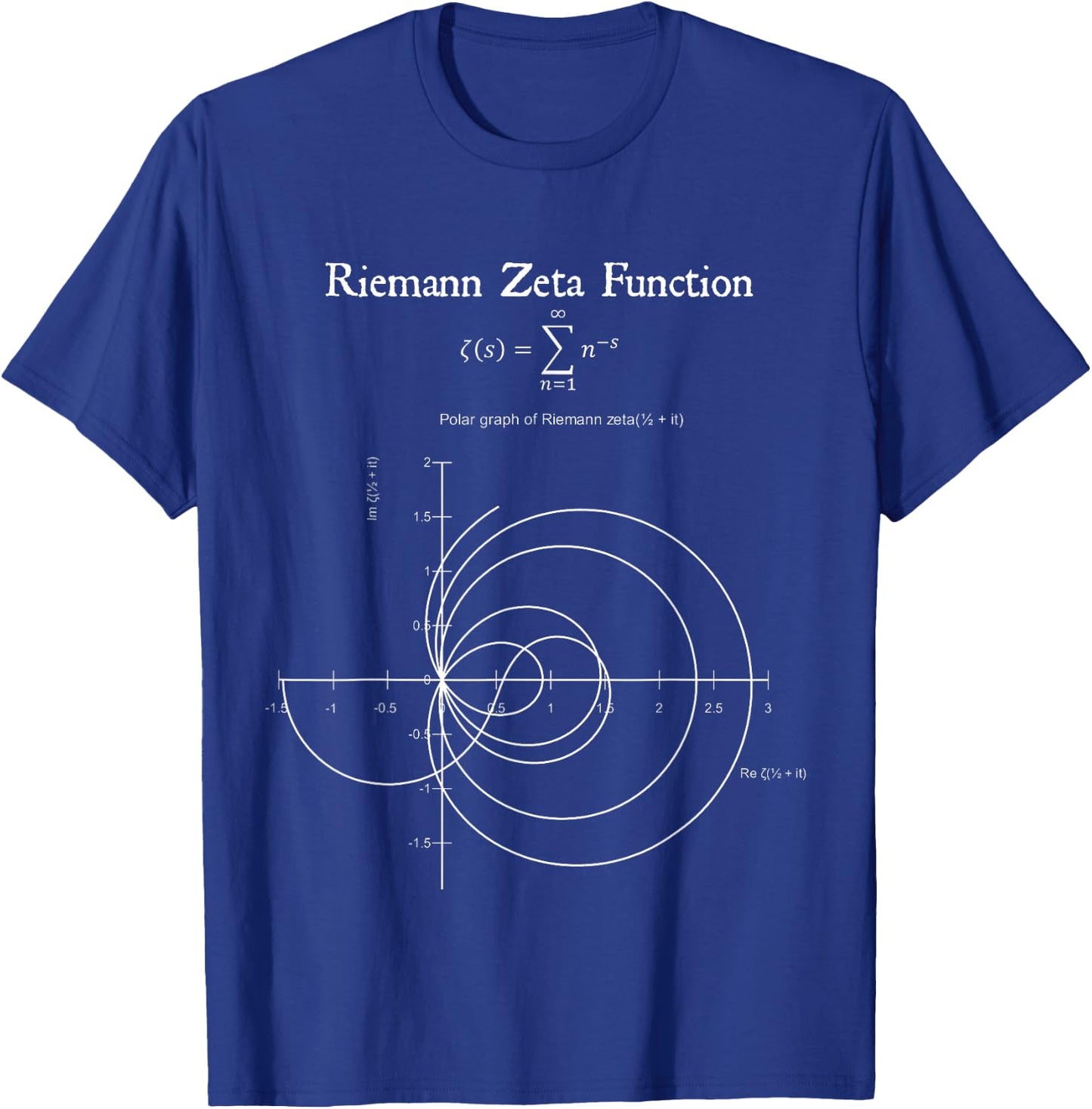 Riemann Zeta Function Graph Physics Math Teacher Nerdy Gift T-Shirt - T-Shirt | Royal