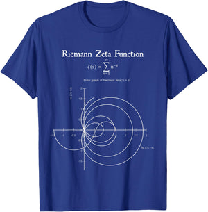 Riemann Zeta Function Graph Physics Math Teacher Nerdy Gift T-Shirt - T-Shirt | Royal