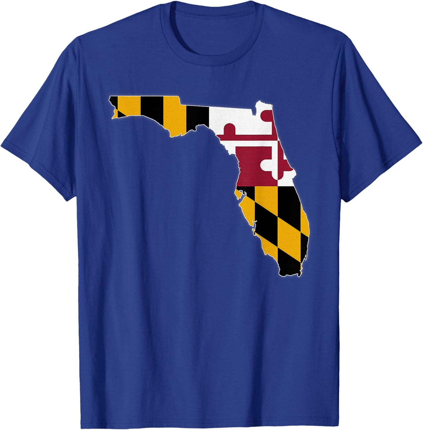 FLORIDA STATE MAP MARYLAND MD Flag Roots Men Women Gift T-Shirt - T-Shirt | Royal