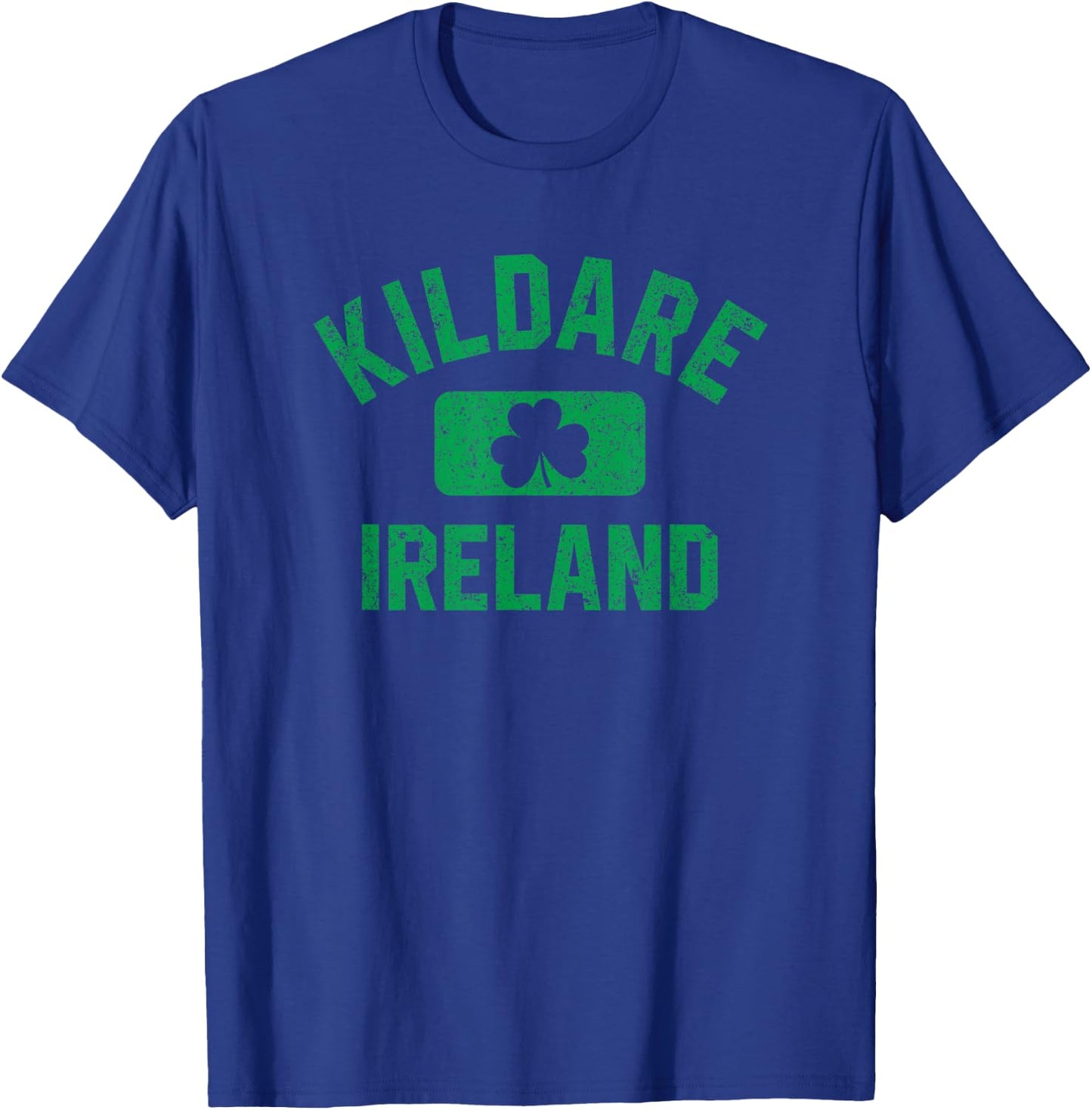 Kildare Ireland Gym Style Distressed Green Print T-Shirt - T-Shirt | Royal