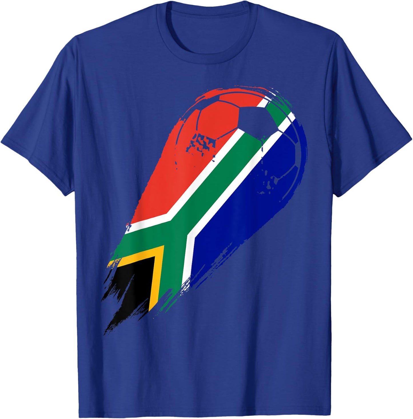 Soccer with country flag of South Africa T-Shirt - T-Shirt | Royal