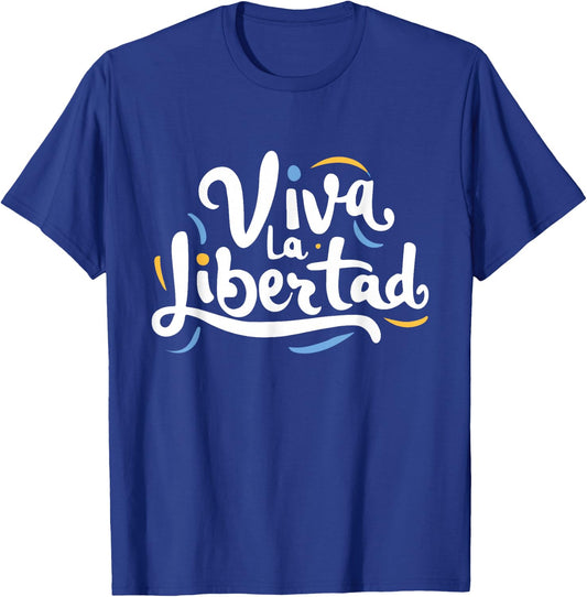 Politicz Es lebe La Libertad Javier Milei , Adult, Black, S T-Shirt - T-Shirt | Royal