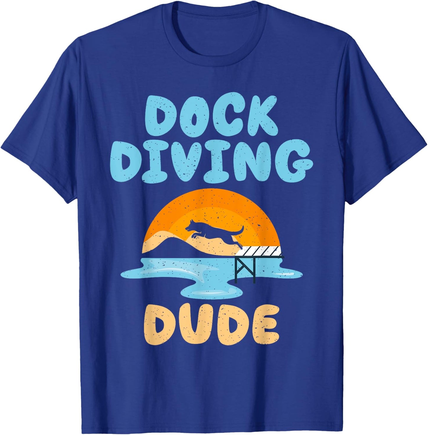 Dock Diving Dude Dock Diving T-Shirt - T-Shirt | Royal