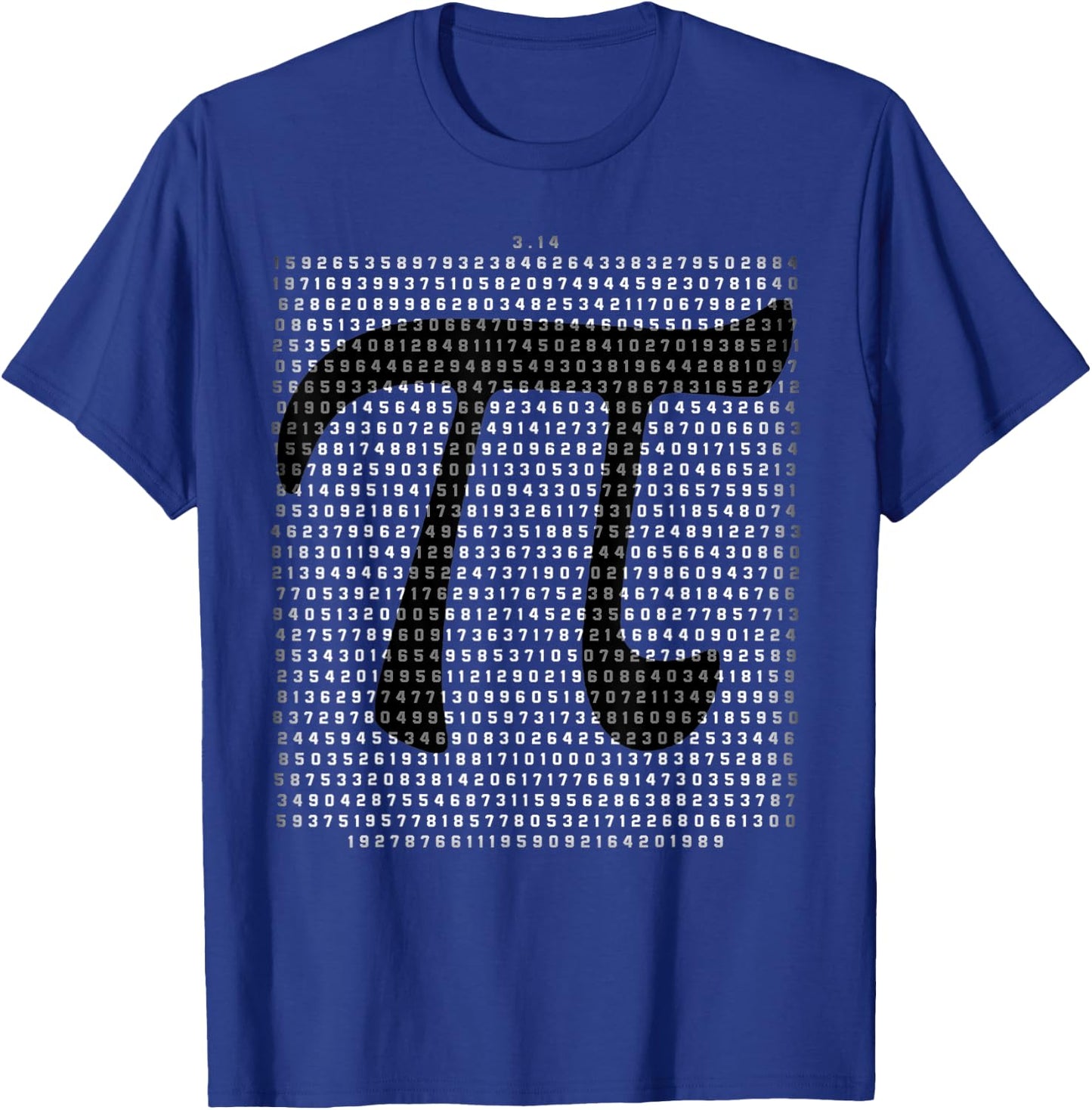 1000 Digits of PI 2023 Pi Day Math Symbol Numbers Fade T-Shirt - T-Shirt | Royal