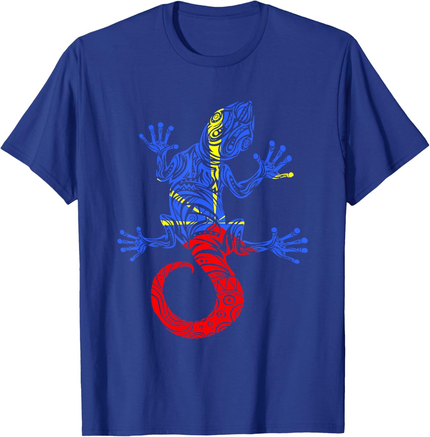 Margouillat Reunionnais Flag Reunion Island , Black, S T-Shirt - T-Shirt | Royal