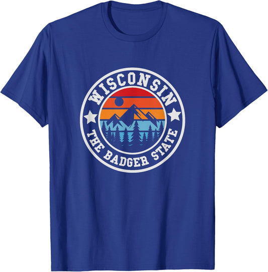 Wisconsin Outdoors - Throwback Design - Classic T-Shirt - T-Shirt | Royal
