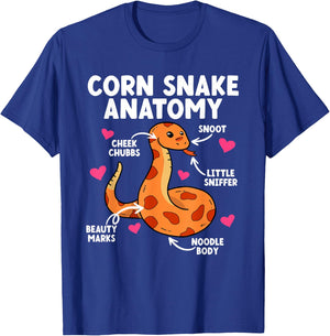 Corn Snake Anatomy Corn Snake Owner Corn Snake Lover T-Shirt - T-Shirt | Royal