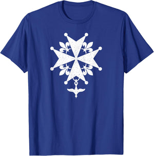 Huguenot Cross French Protestant Symbol Calvinism T-Shirt - T-Shirt | Royal