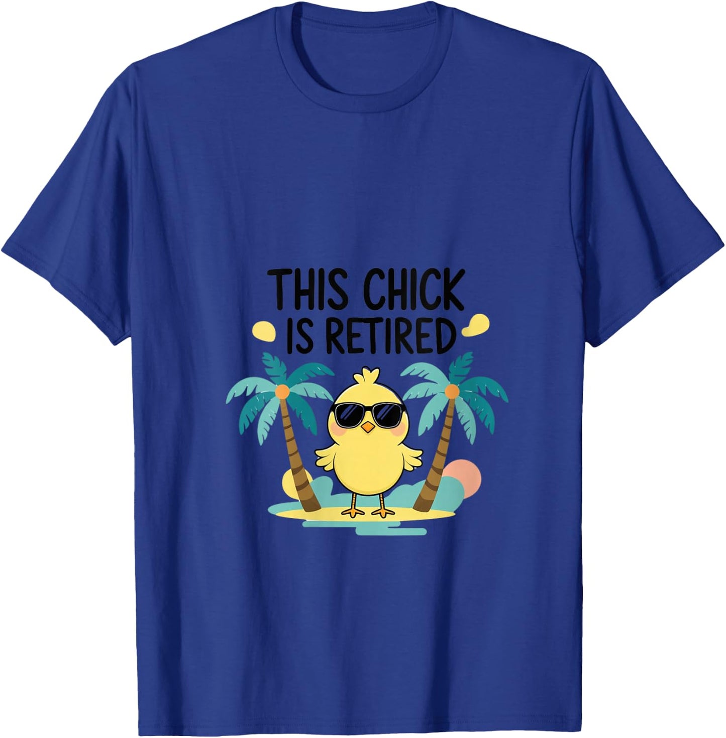This Chick is retired Women Retirement V-Neck T-Shirt - T-Shirt | Royal