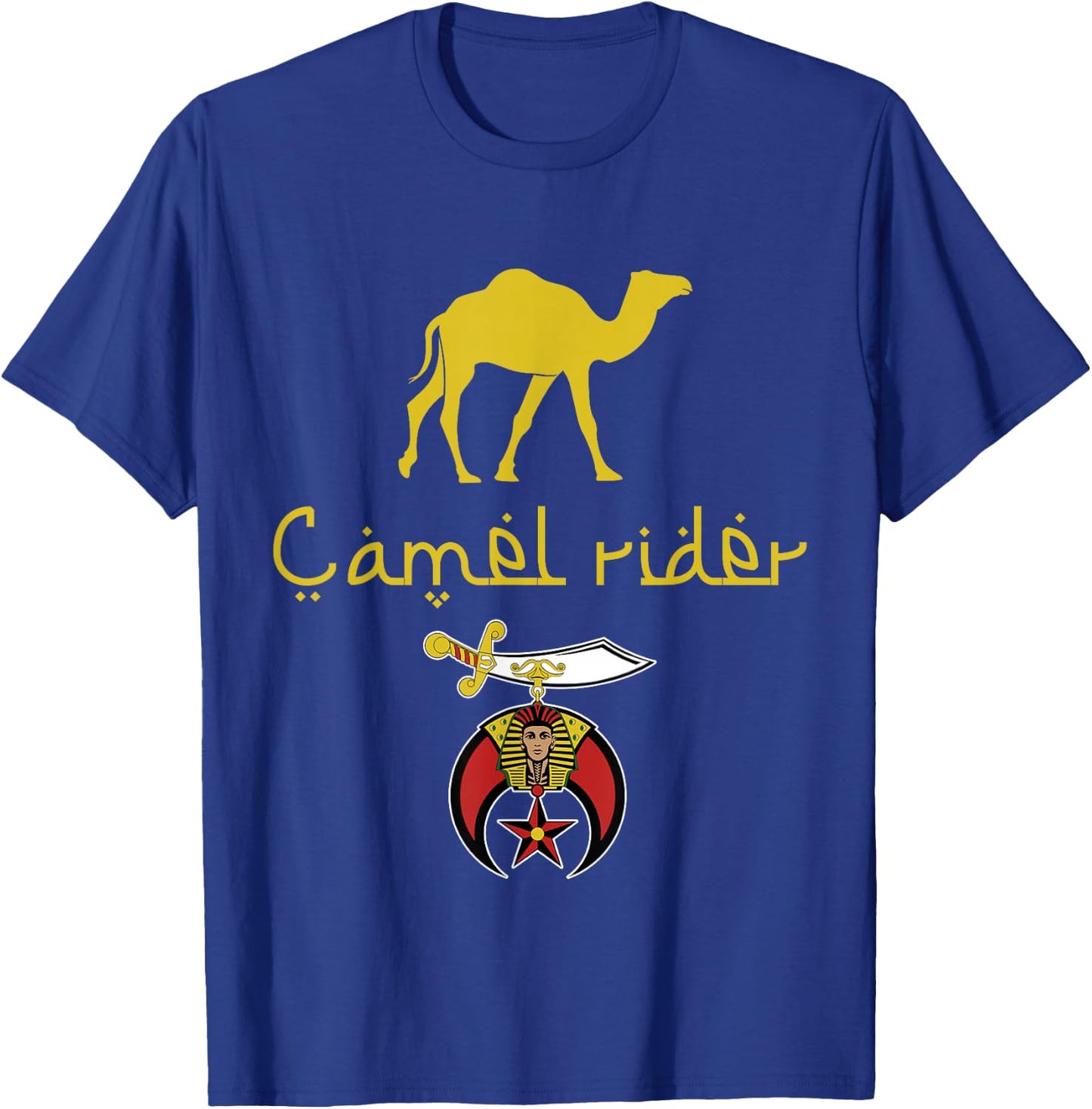 Nobles Shriner Camel Rider Emblem Masonic Father's Day T-Shirt - T-Shirt | Royal