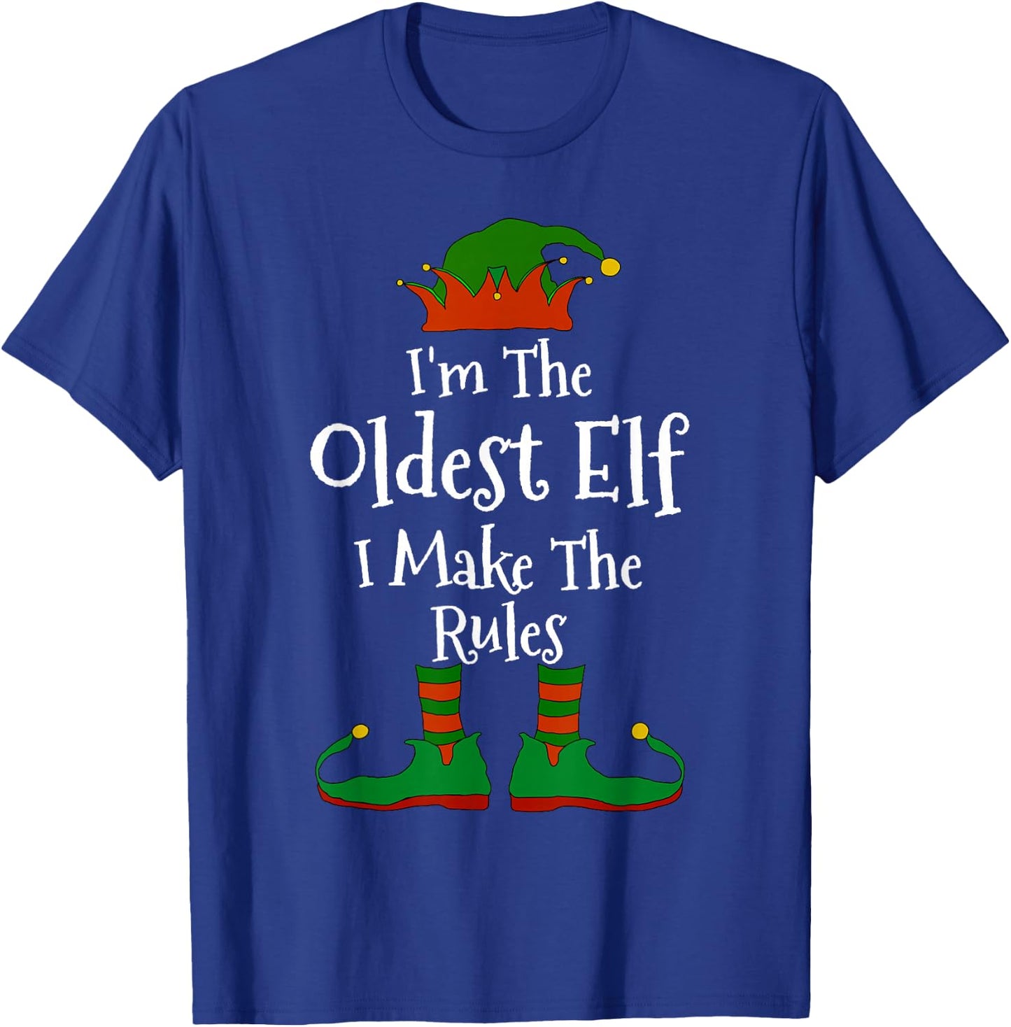 I'm The Oldest Elf Family Matching Funny Christmas T-Shirt - T-Shirt | Royal