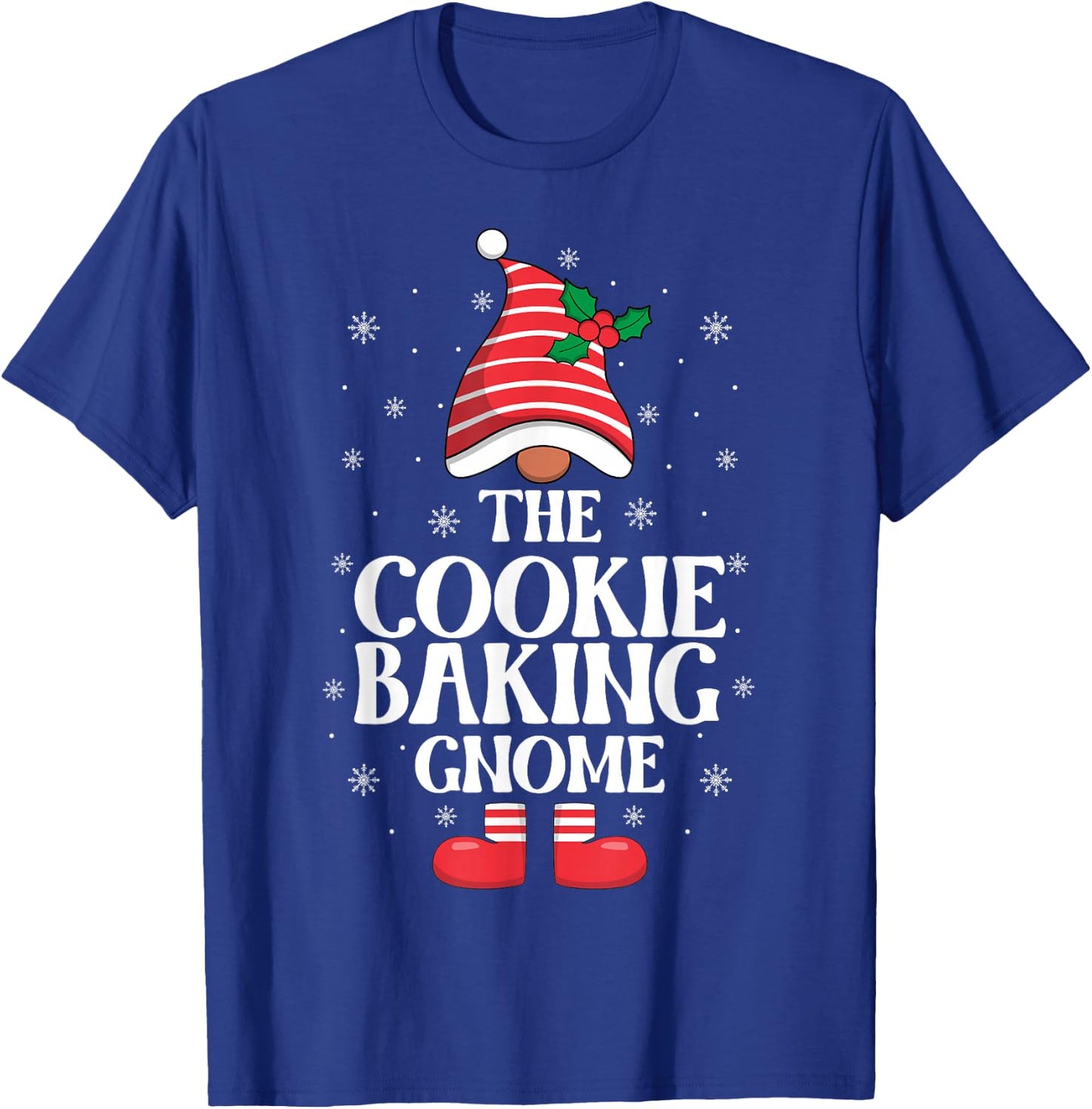 Cookie Baking Gnome Christmas Family Matching Group Xmas T-Shirt - T-Shirt | Royal
