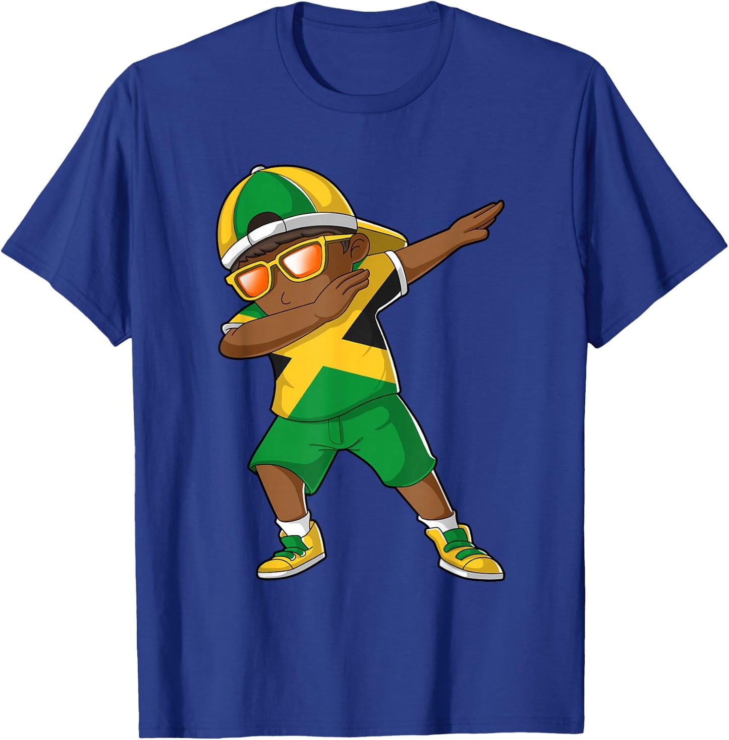 Jamaican Boy Jamaica Kid Patriotism Roots Heritage Small T-Shirt - T-Shirt | Royal