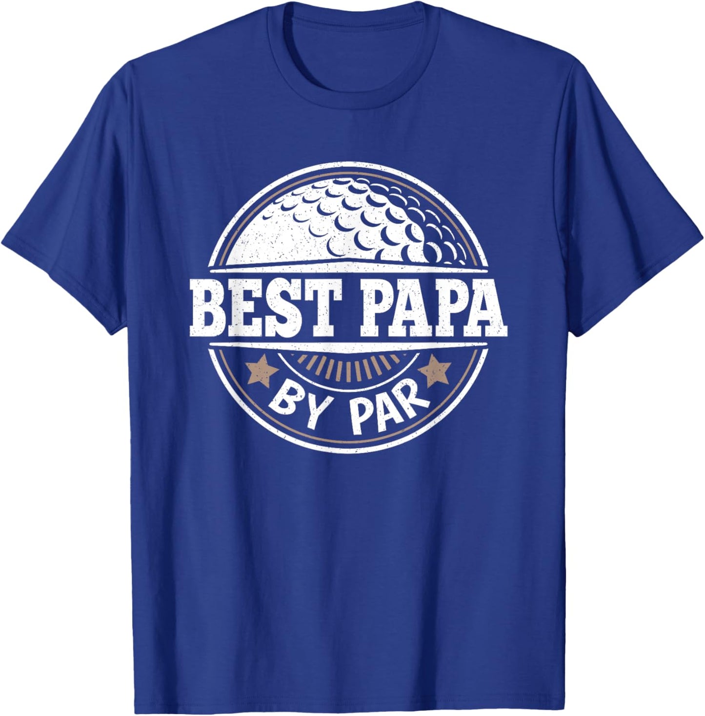 Best Papa By Par Vintage Golf Player Dad Fathers Day Men T-Shirt - T-Shirt | Royal