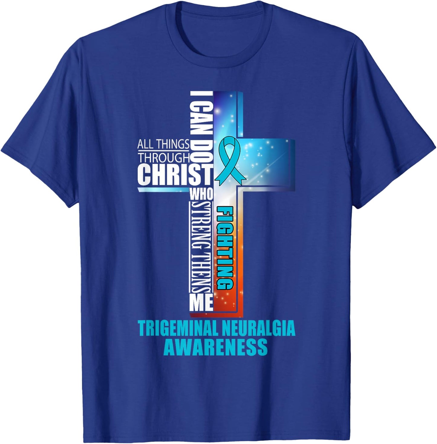 Trigeminal Neuralgia Warrior Awareness Shirt Men T-Shirt - T-Shirt | Royal