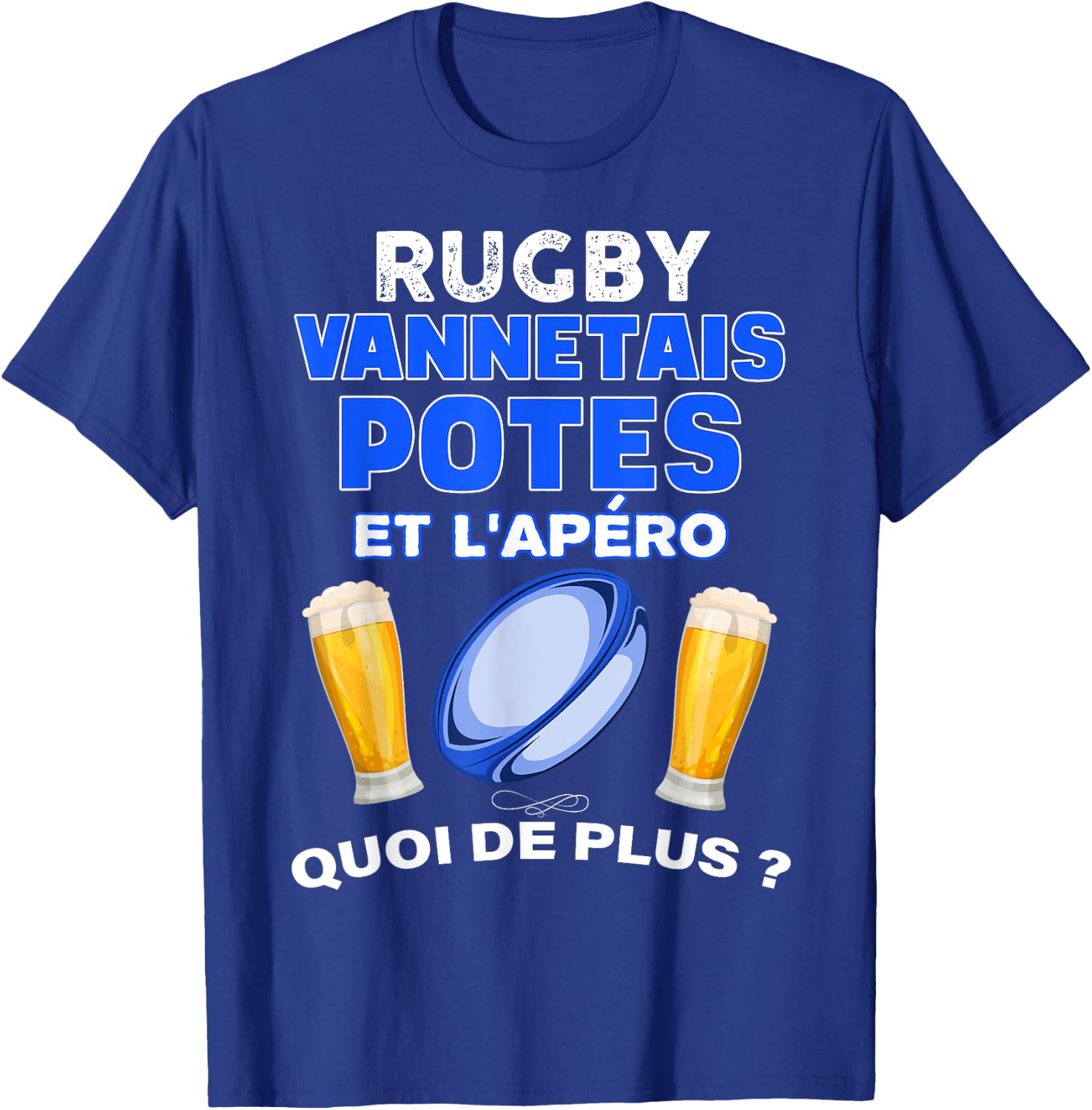 Valves Rugby Aperitif Beer And Friends What's More Man Woman , Black, S T-Shirt - T-Shirt | Royal