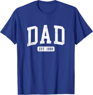 Dad Est 1989 Fathers Day Idea for Daddy T-Shirt - T-Shirt | Royal