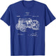 Classic Vintage Patent 1919 Farm Tractor Gift T-Shirt - T-Shirt | Royal