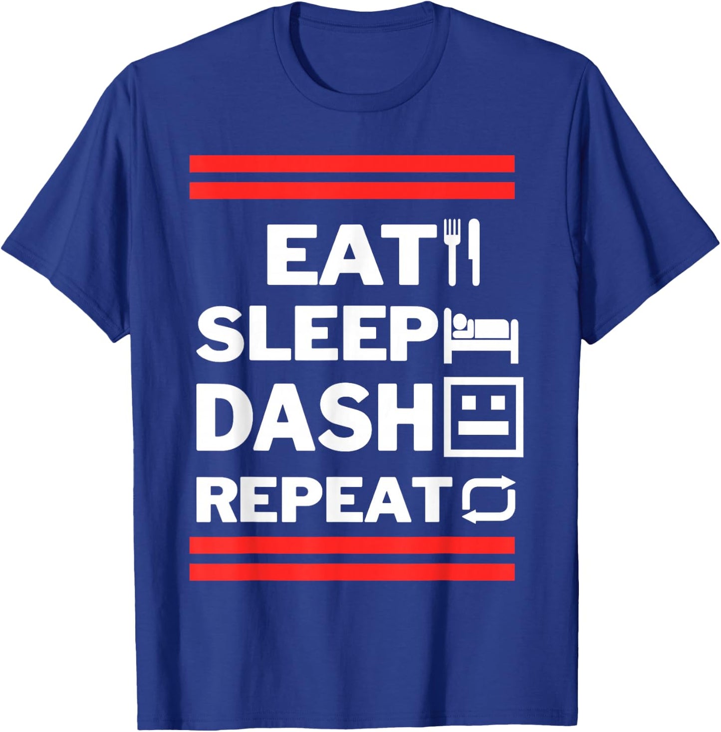 Eat Sleep Dash Repeat Video Game T-Shirt - T-Shirt | Royal