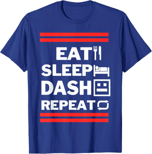 Eat Sleep Dash Repeat Video Game T-Shirt - T-Shirt | Royal