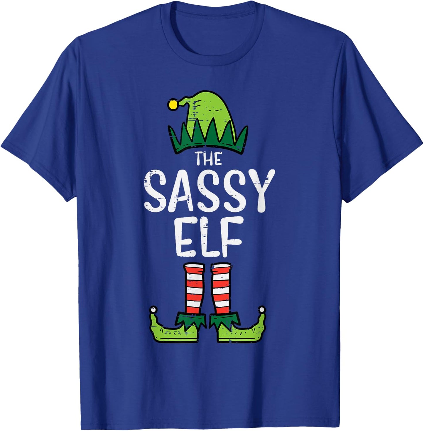 Sassy Elf Xmas Matching Christmas For Family T-Shirt - T-Shirt | Royal