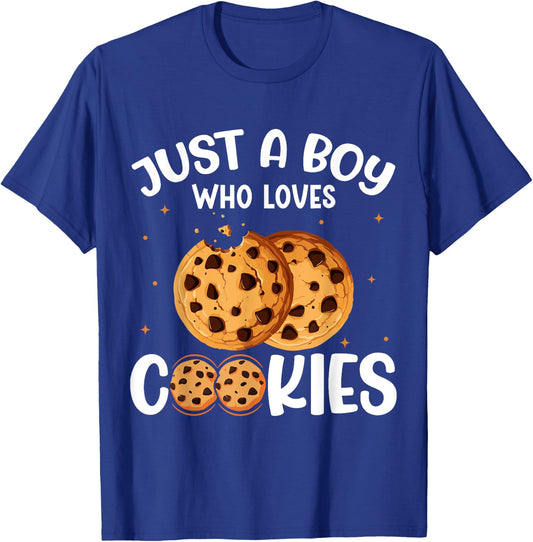 Just A Boy Who Loves Cookies T-Shirt - T-Shirt | Royal