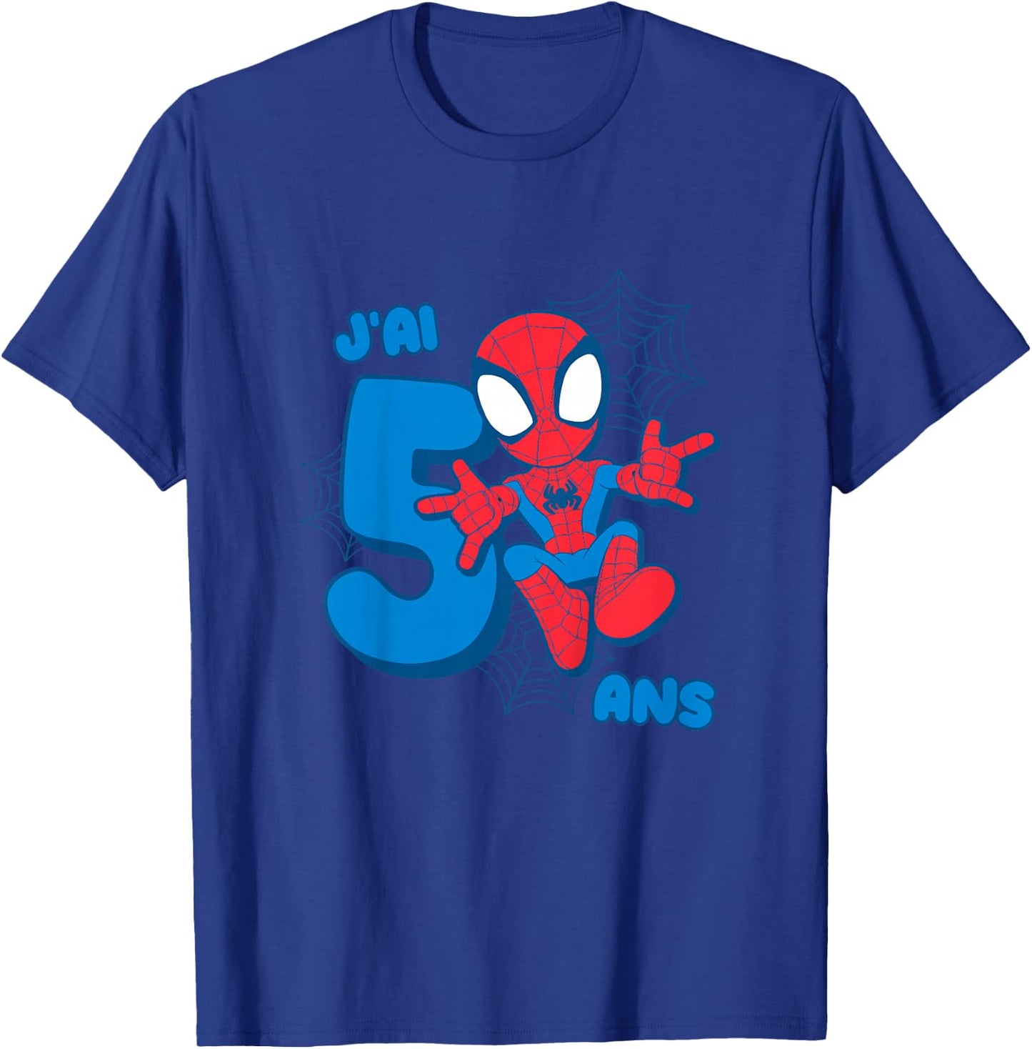 Children's Marvel Spider-Man Cute Spidey Birthday 5 Years T-Shirt - T-Shirt | Royal