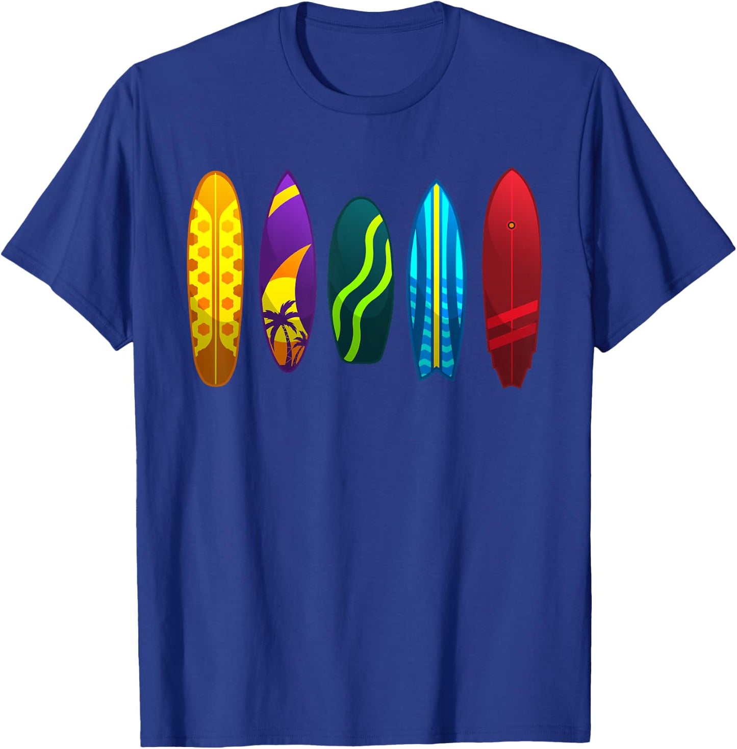 Funny Surfboard Design Women Surfing Surfboarders T-Shirt - T-Shirt | Royal