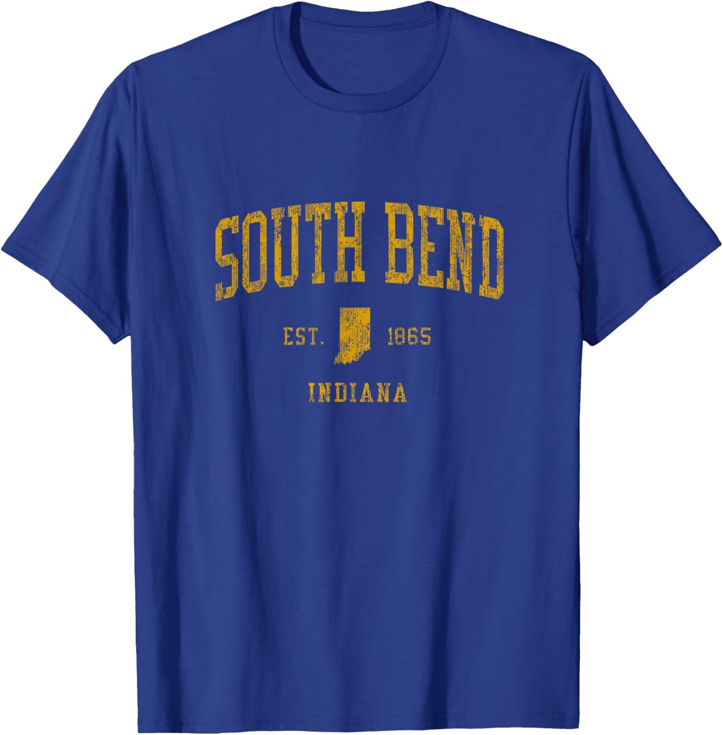 South Bend Indiana IN Vintage Athletic Sports Design T-Shirt - T-Shirt | Royal