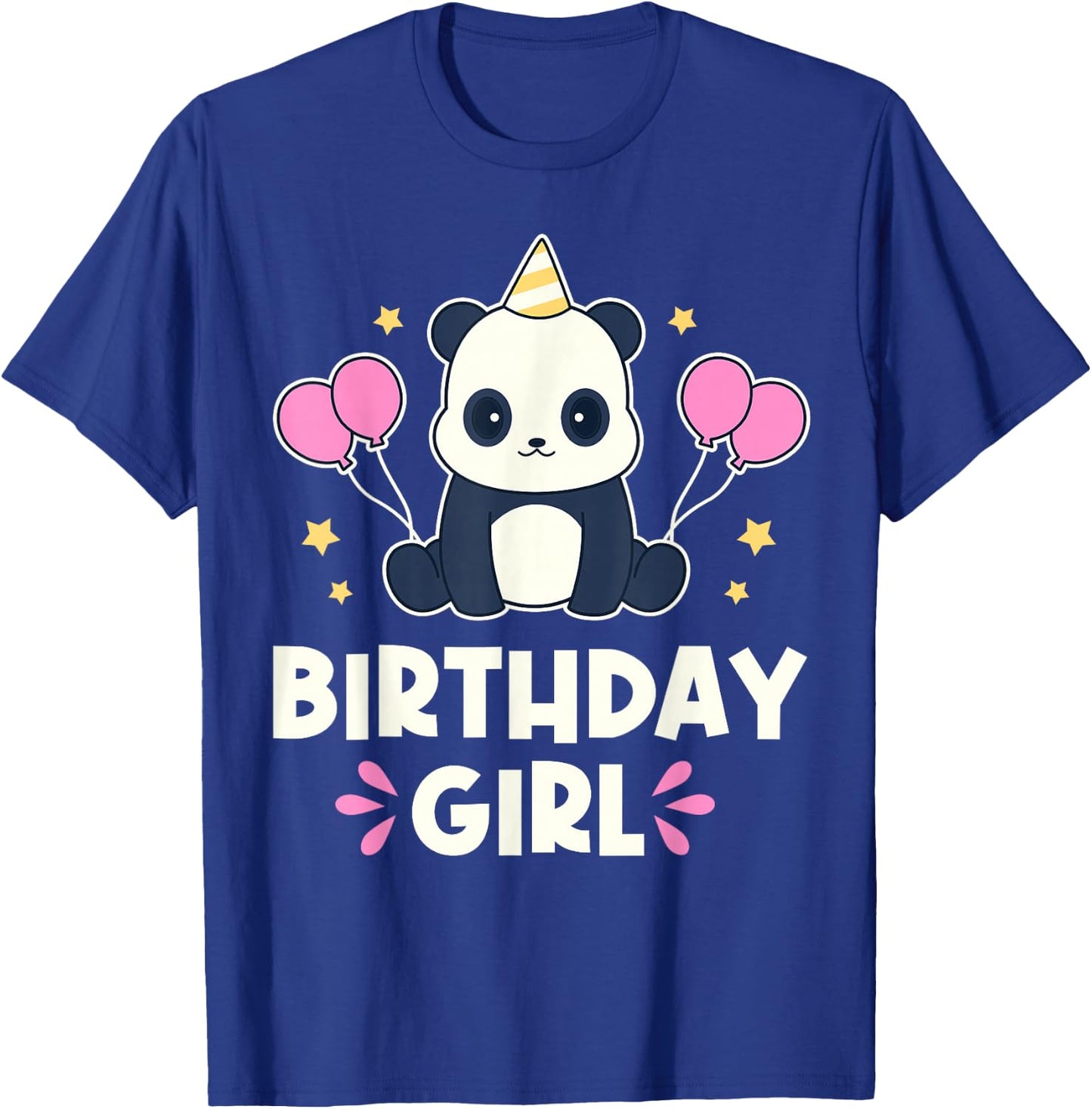 Cute Birthday Girl Kawaii Panda Graphic T-Shirt - T-Shirt | Royal