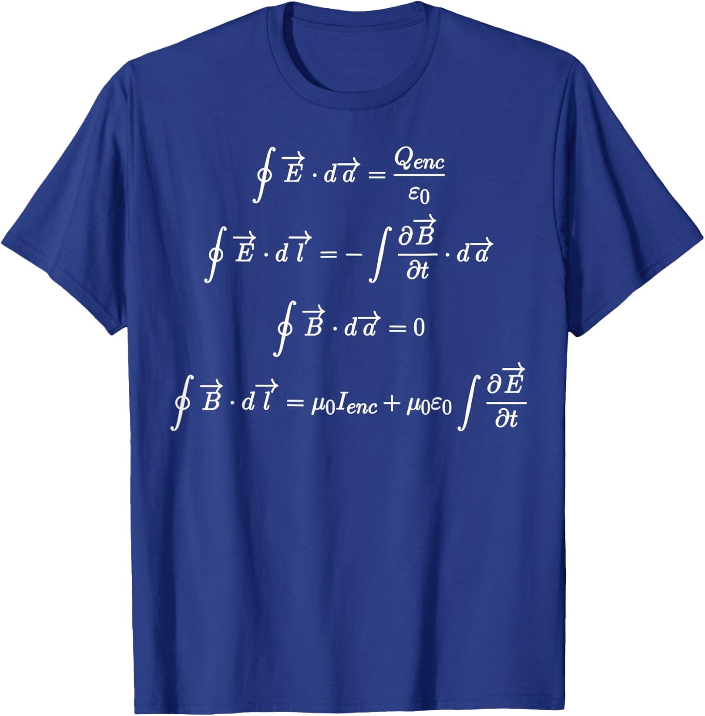 Maxwell Equations Math Lover Nerd Science T-Shirt - T-Shirt | Royal