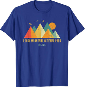 Retro Vintage Vibe Grunge Style Rocky Mountain National Park T-Shirt - T-Shirt | Royal
