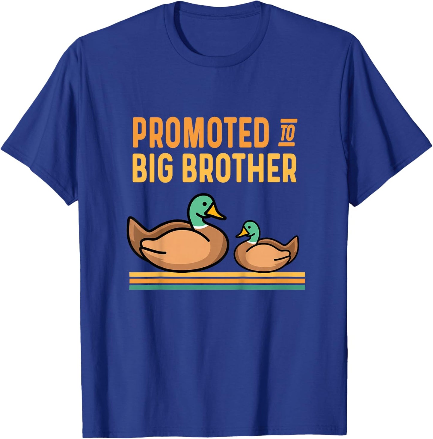 Promoted to Big Brother Baby Announcement - Duck Mallard T-Shirt - T-Shirt | Royal