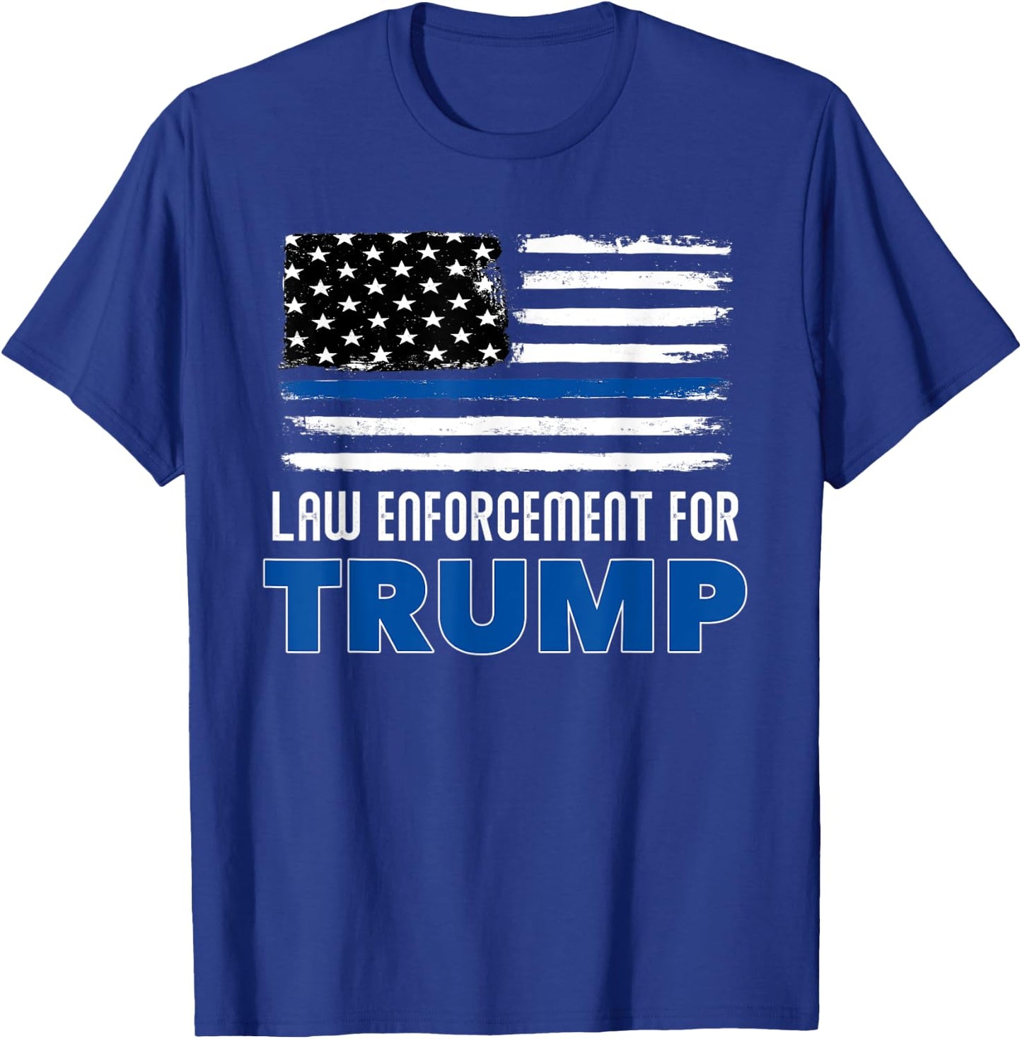 Law Enforcement For Trump 2020 Shirt T-Shirt - T-Shirt | Royal