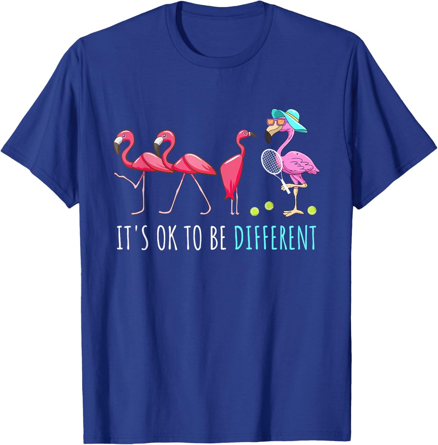 Tennis Damen Tennisspielerin Tennis Flamingo T-Shirt - T-Shirt | Royal