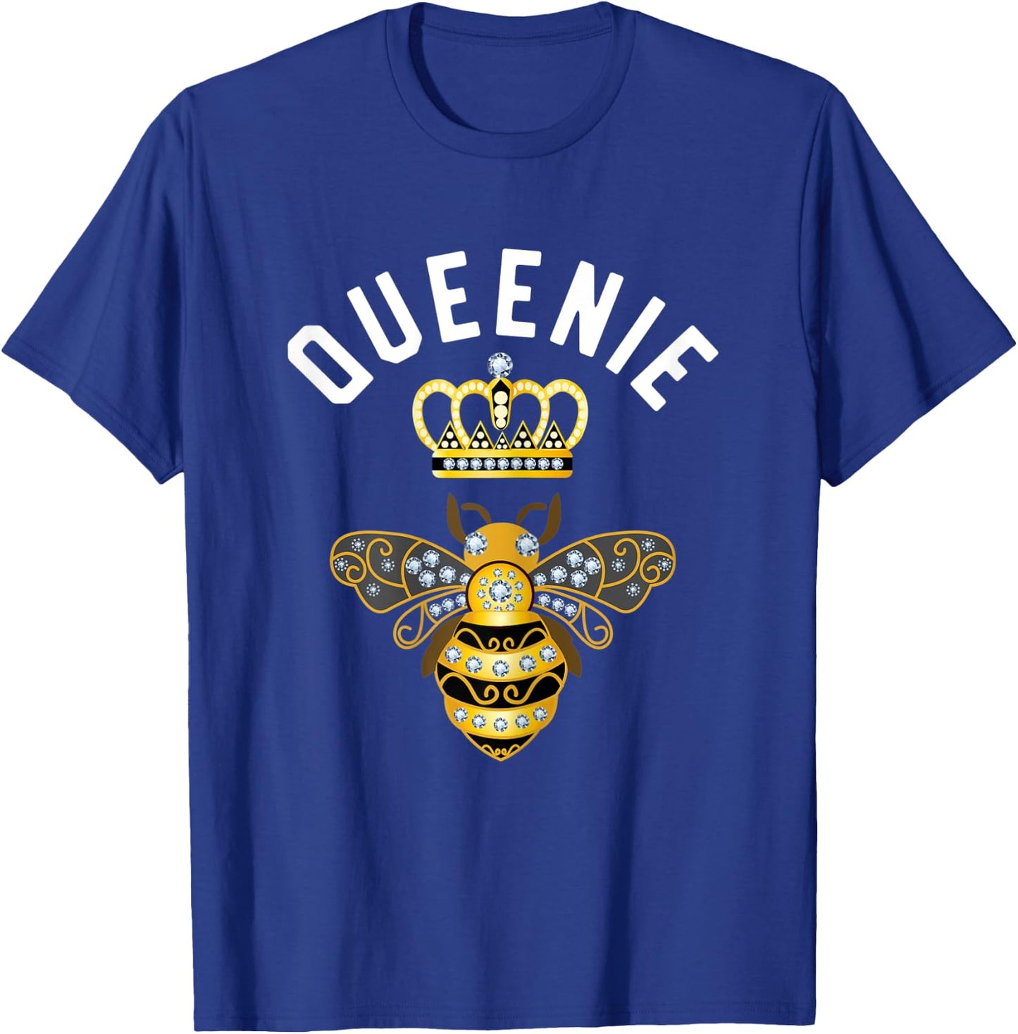Queenie Name Queenie Birthday Gifts Queen Crown Bee Queenie T-Shirt - T-Shirt | Royal