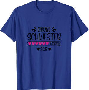 Große Schwester 2027 Loading Schwangerschaft verkünden T-Shirt - T-Shirt | Royal