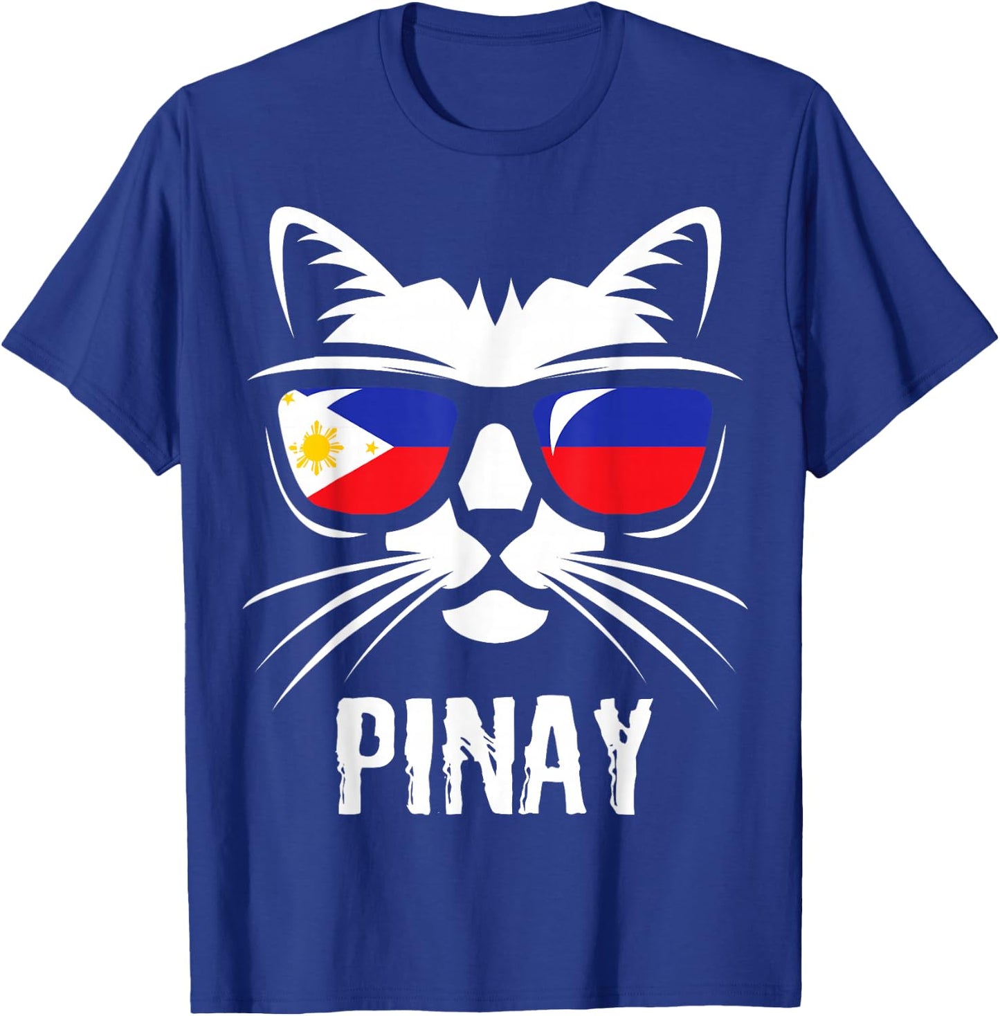 Filipina Filipino Cat Philippines Flag T-Shirt - T-Shirt | Royal